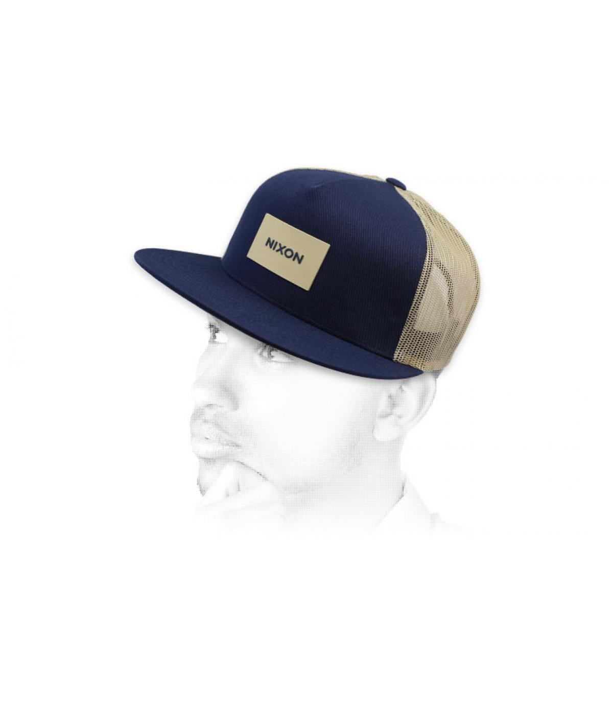 trucker bleu beige Nixon Team Trucker navy khaki